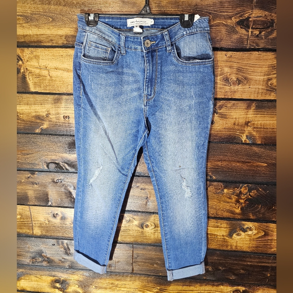 SWS Jeans denim size 11 casual taper skinny faded